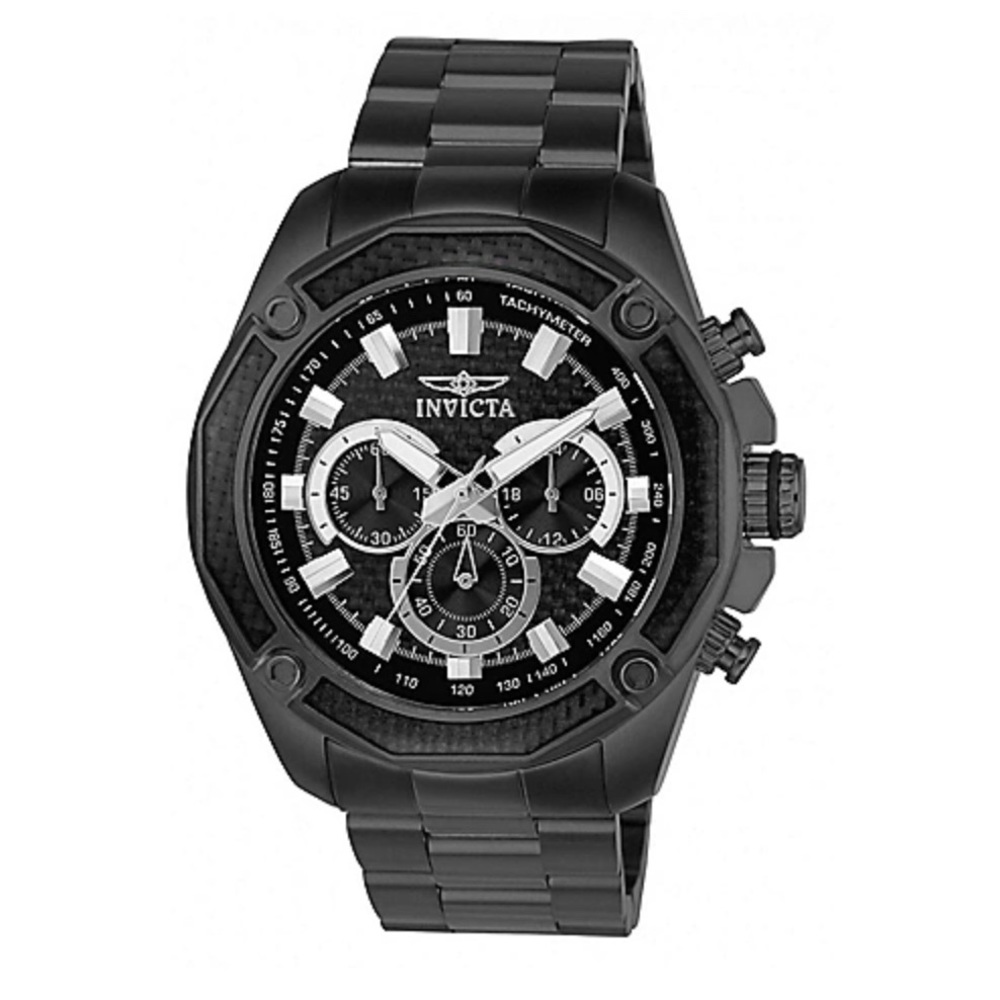 Invicta 48mm Aviator Quartz Chronograph Bracelet Watch w/ Combat Case